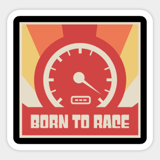 Born To Race | Vintage Race Car Racing Gift Sticker